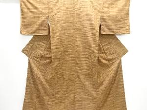 横段織り出し手織り紬着物